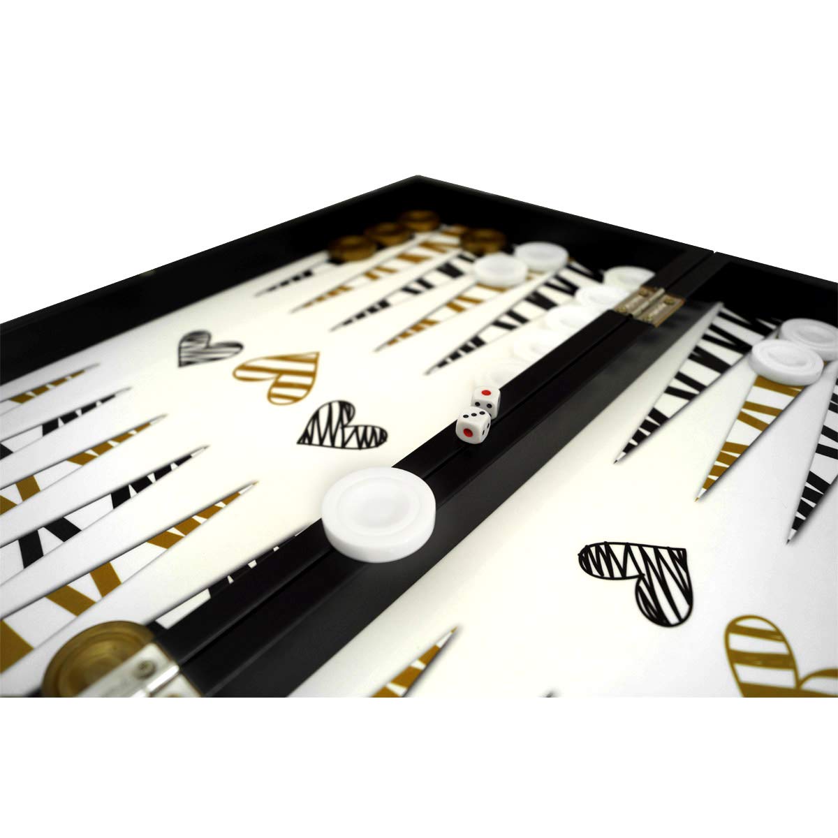 PrimoLiving Set de Lujo de Madera para Backgammon Valentine XXL - 48 x 48.7 cm