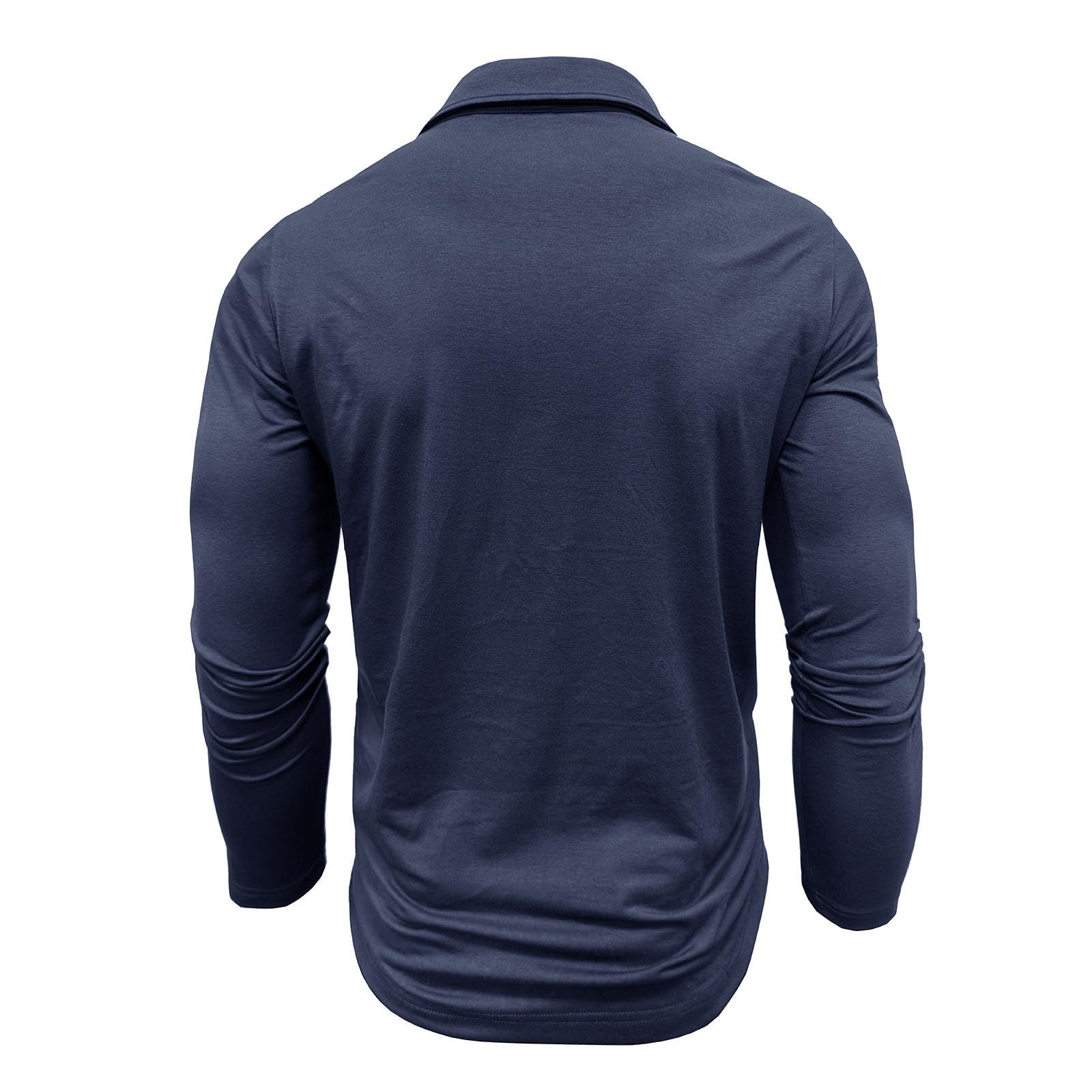 Polo Homme Manche Longue Habit Décontracté Polo Manche Longue Homme Classique Haut Mode Tee Shirt Basique Vêtements Travail Vetement Outdoor Habit Classique Haut Doux Vêtements en Plein Air Vetement