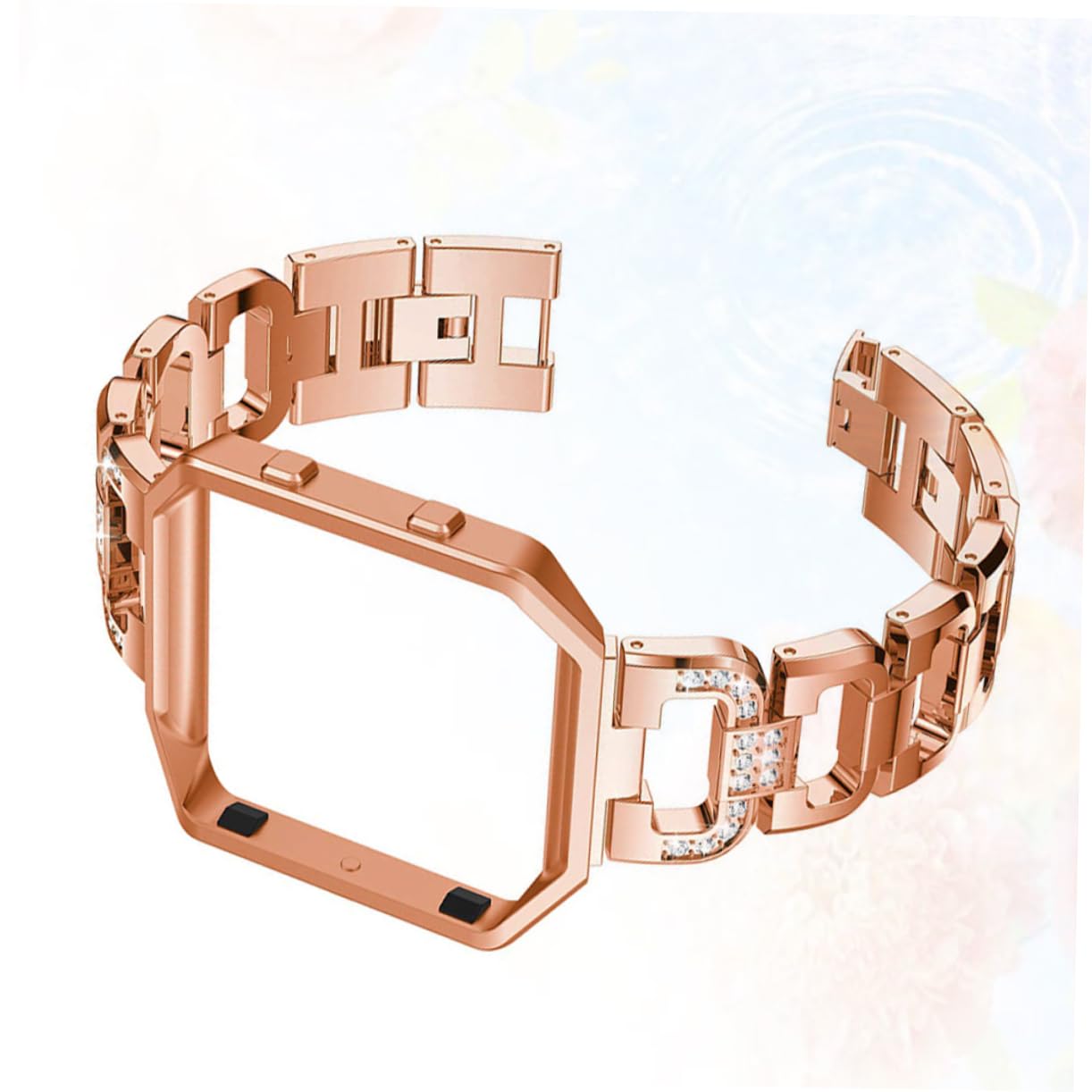 Housoutil Lot De 3 Bracelets De Montre En Métal Pour Montre Connectée Accessoires De Montre En Strass Bracelet De Rechange En Forme De D Avec Cadre De Montre Compatible