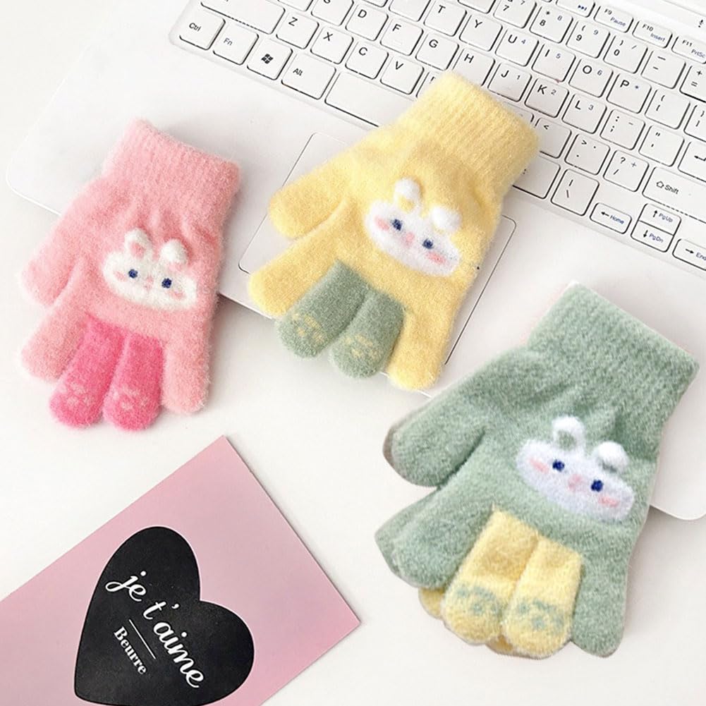Guantes Térmicos Invierno para Niña 2-6 Años Elástico Punto