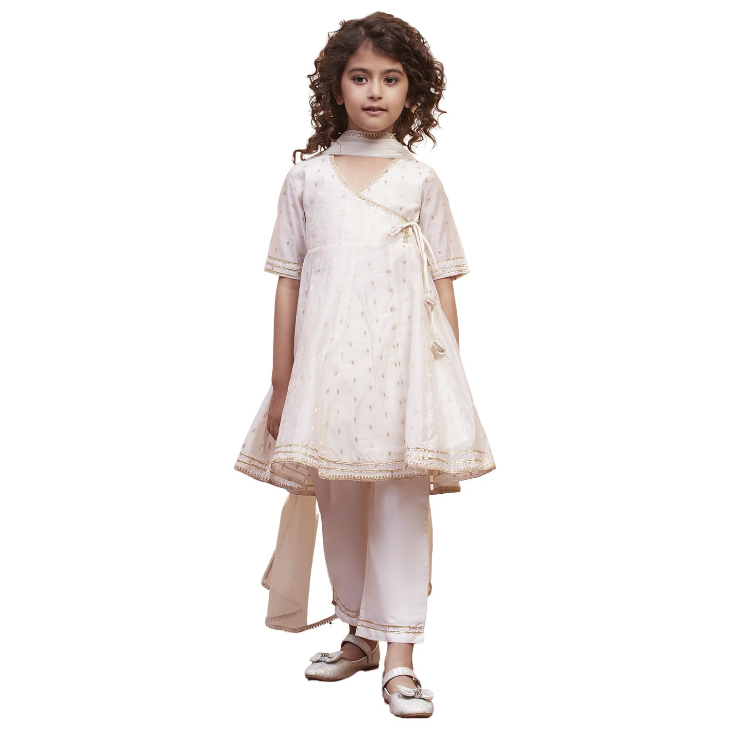 biba Girl Polyester A Line Dyed Suit Set-picture-55