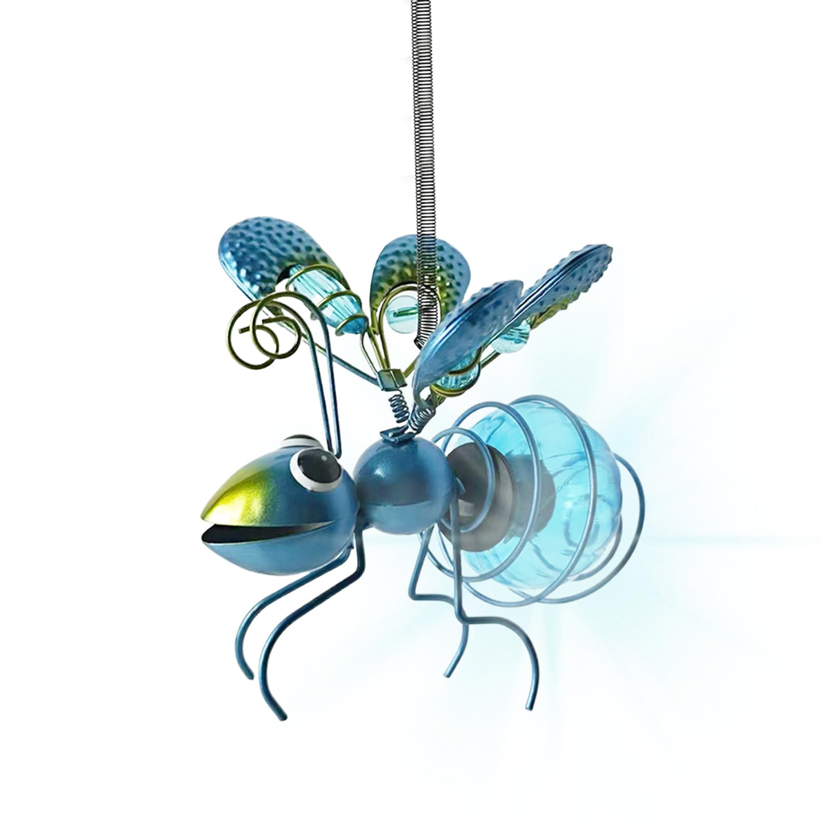 Solar-Powered Hanging Bee Light, Solar LED Light Garden Lantern, Metal Statues Garden Decoration, Bee/Ladybug/Butterfly Solar Fairy Lights With Spring, Solar Animal Lights For Outdoor Ornaments