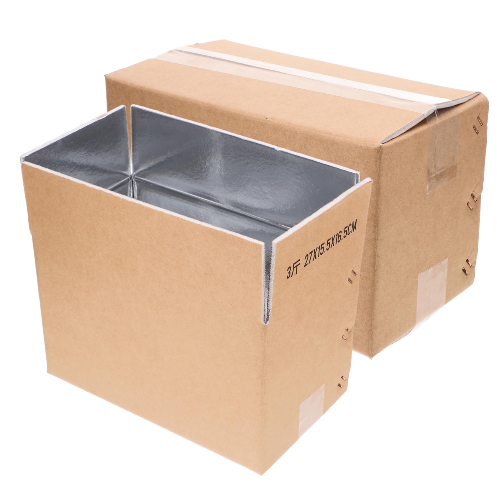 Caja De Envío Aislada De Papel De Aluminio Para Mariscos Reutilizable Para Congeladores Grandes Cajas De Almacenamiento En Frío