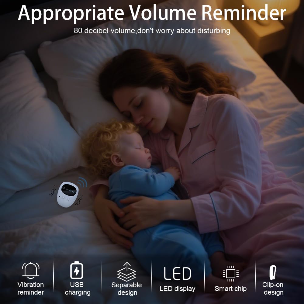 Bed Wetting Alarm Children, Wireless Bedwetting Alarm, 3 Alert Modes Pee Monitor with Sound & Vibration - Image 4