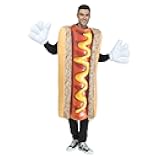 Men's Photo Real Hot Dog Adult Costume, Multi, STD. Up to 6' / 200 lbs.