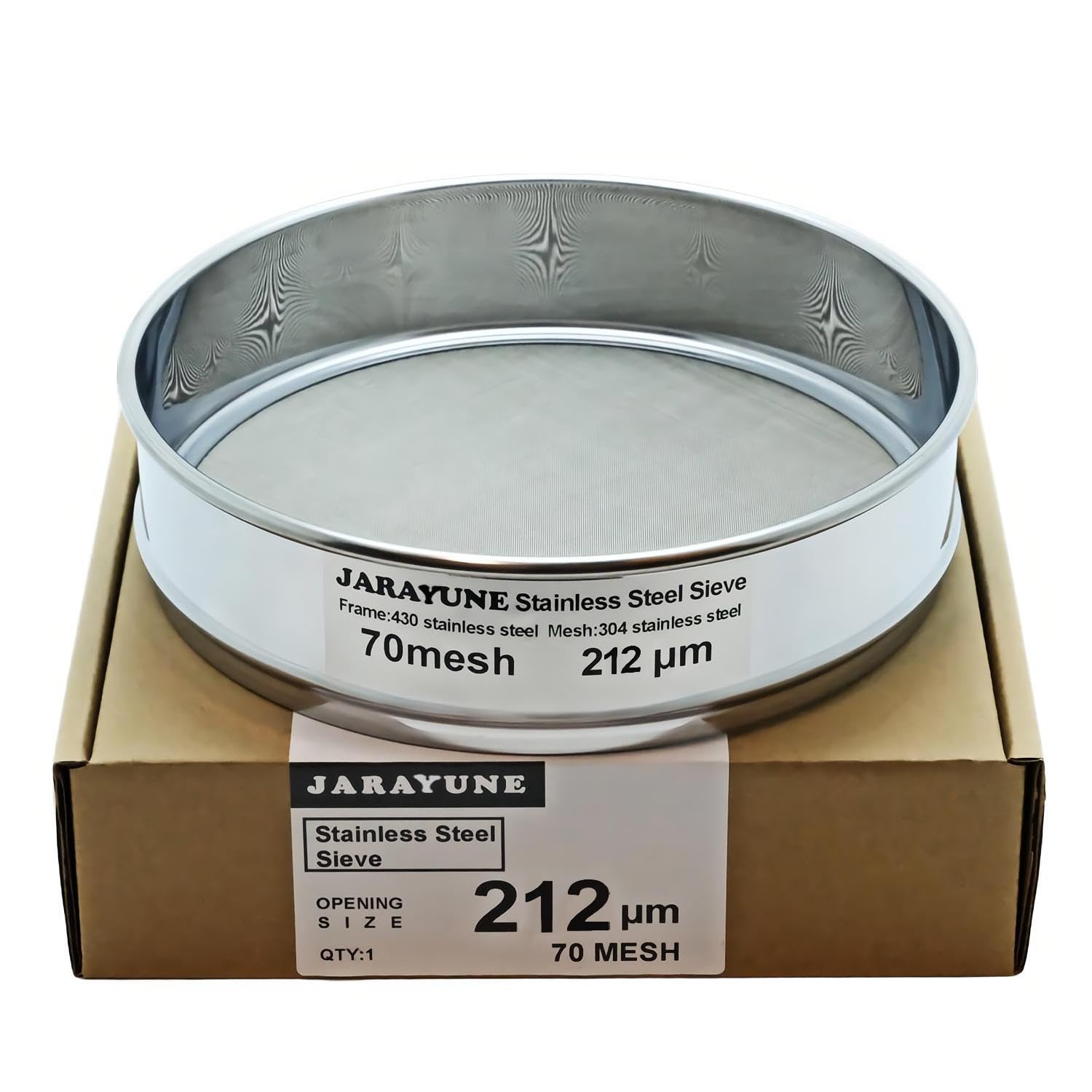 Stainless Steel Lab Sieve - 8 Inch Mesh Sifter -14