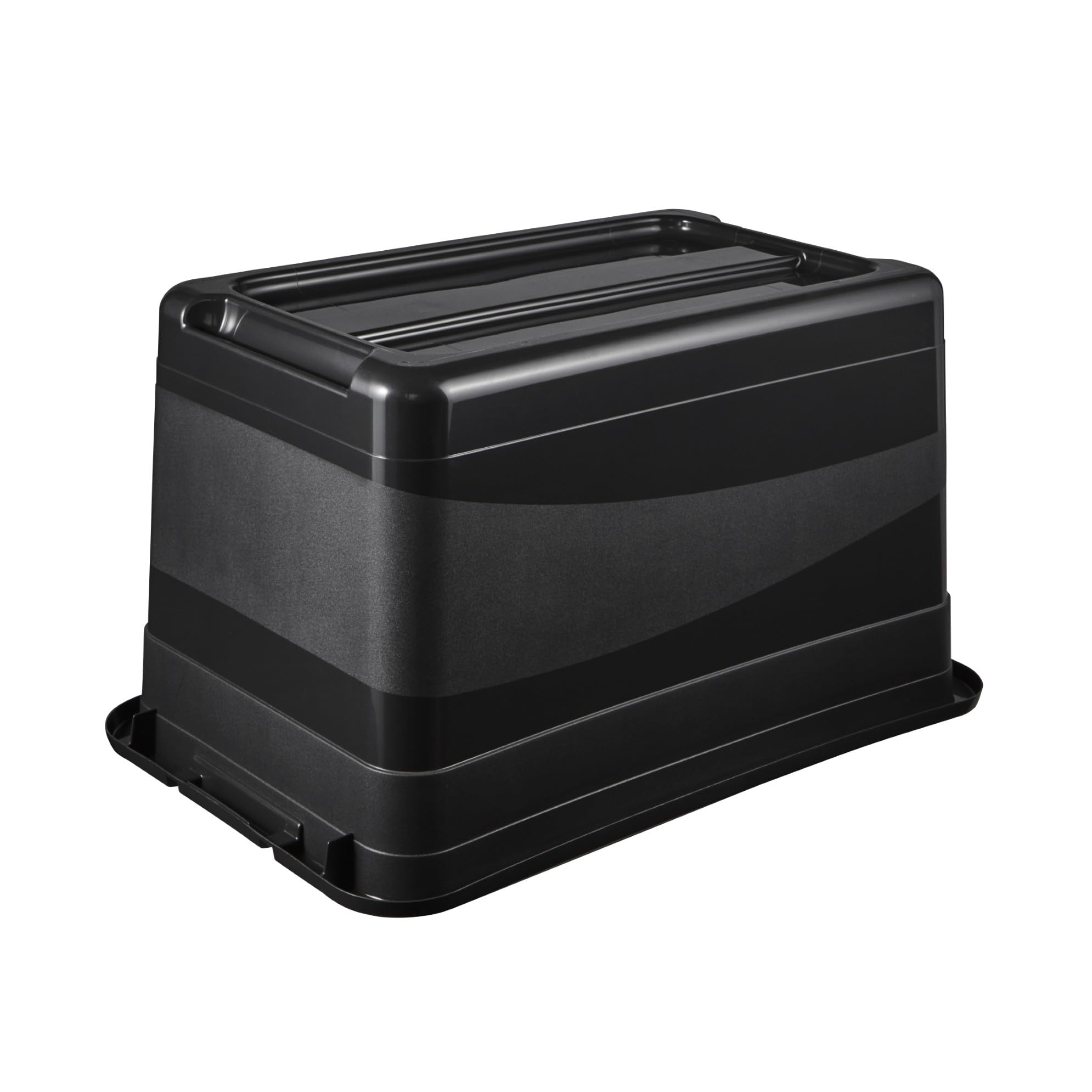keeeper eckhart 5x Transportbehälter mit Deckel und Schiebeverschluss, Extra Stabil, 59,5 x 39,5 x 34 cm, 52 l, Graphit Grau