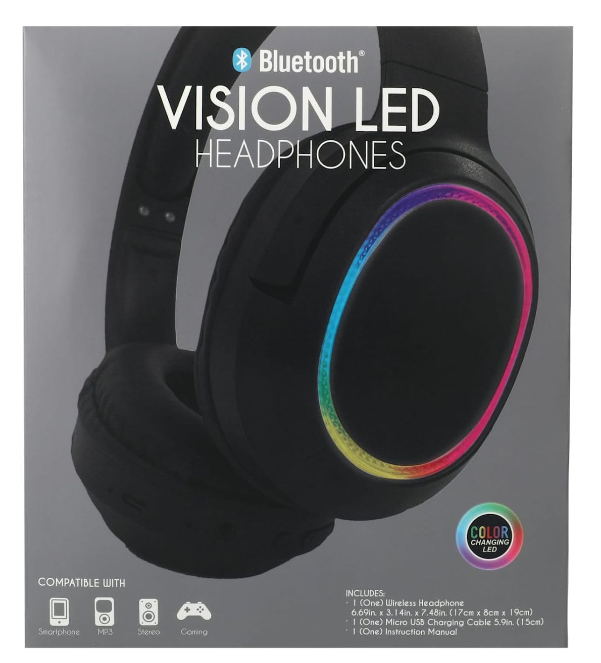 Bluetooth Vision LED Headphones, Wireless Audio with Light Effects 3