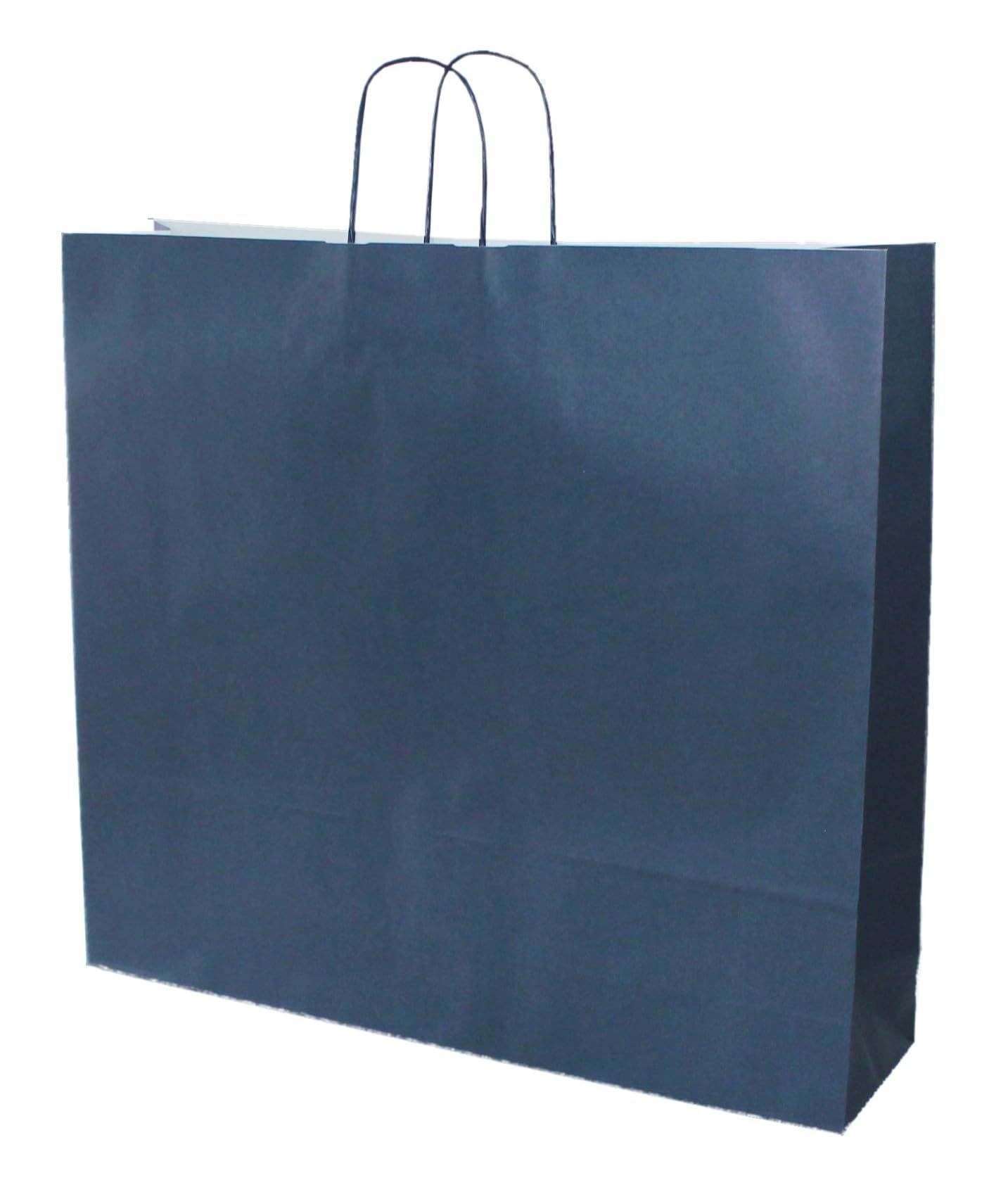 PGV Papiertragetaschen mit Kordel extra groß 54 + 14 x 50 cm (50 Stück, DUNKELBLAU)