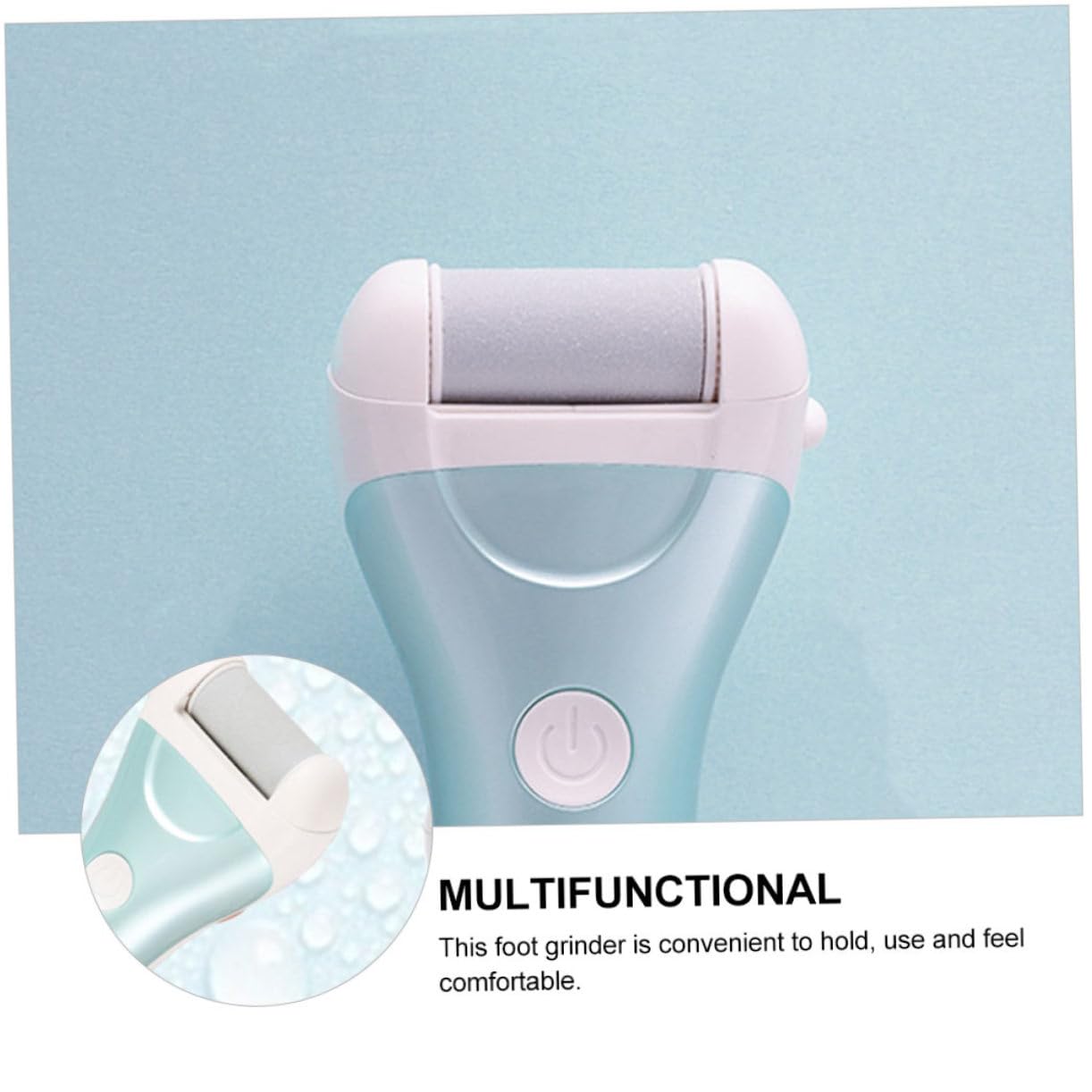 VALICLUD Lima Elettrica per Piedi Rimuovi Calli Batteria 1200mah Abs, Velocità Regolabile 1500-1800rpm, Accessorio Pedicure Pratico per Uso Domestico