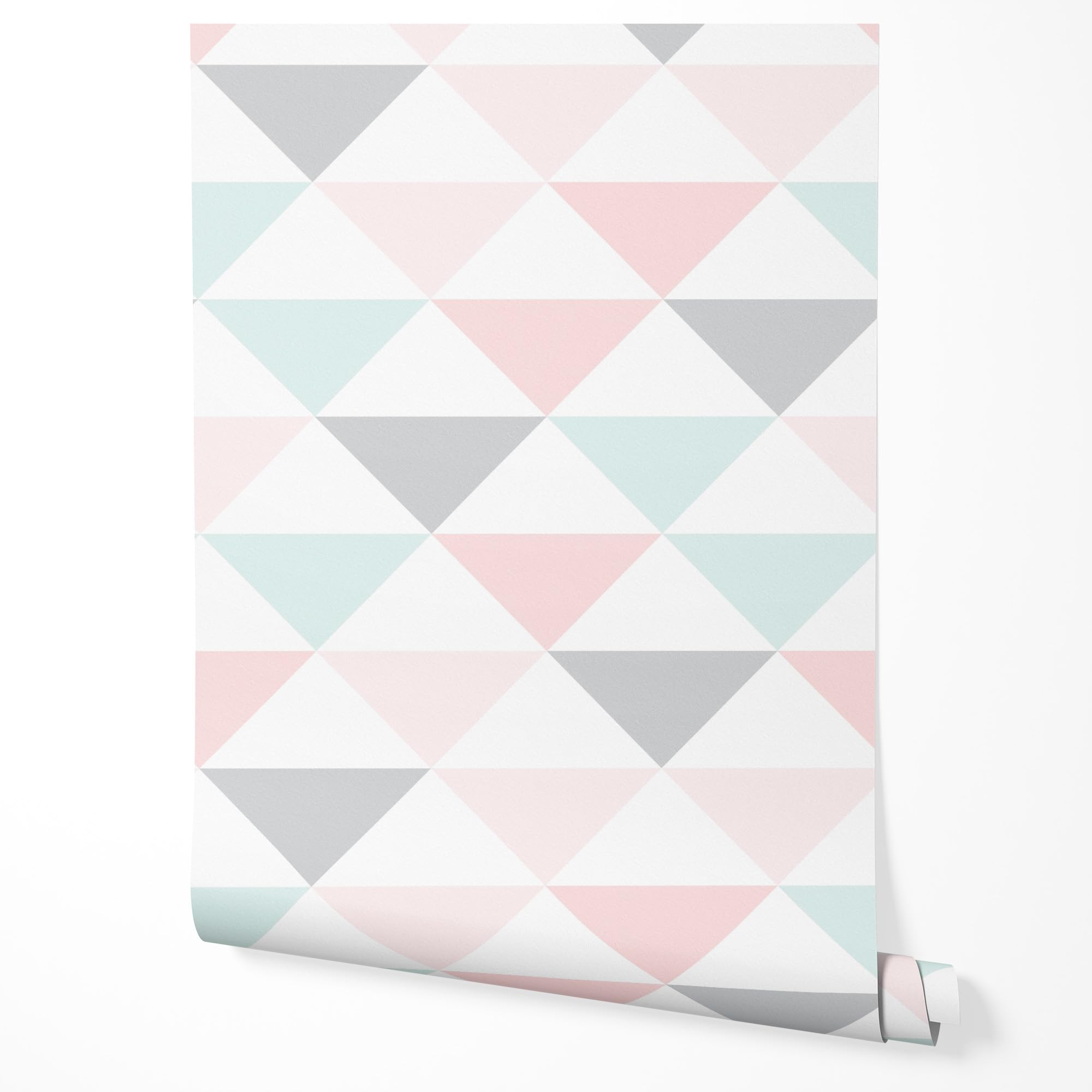 Tapeta samoprzylepna geometryczne trójkąty pastelowy skandynawski design