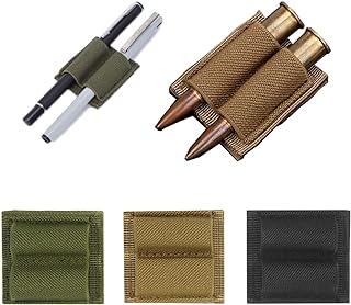 3 Packs 2-Round Ammo Cards 11mm-15mm Shotgun Shells Holder Ammunition Battery Pen Light Stick Tool Carrier Holder Pouch 800D Nylon - Zamudam