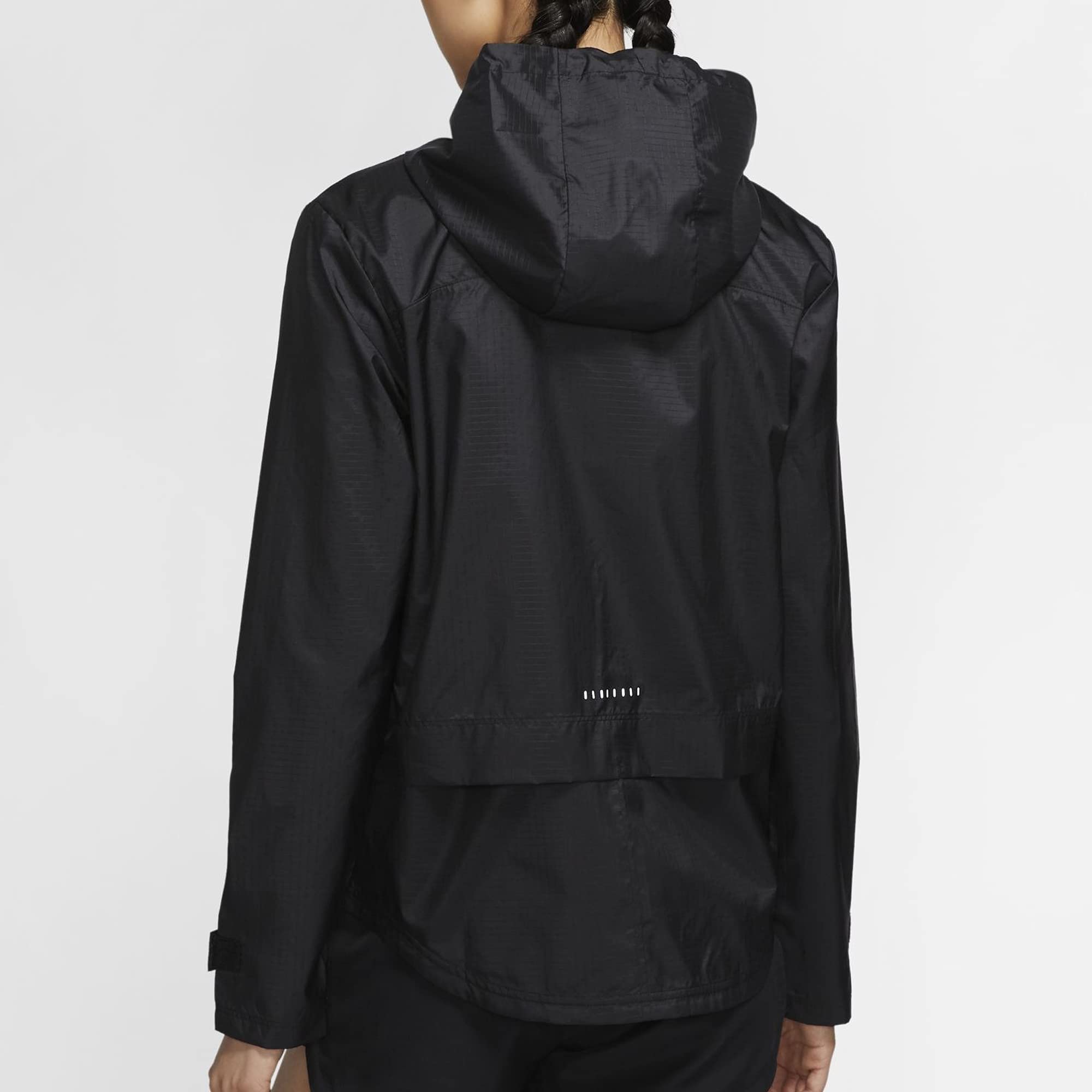 Nike Essential Women's Running Jacket (as1, alpha, s, regular, regular, Black, Small)