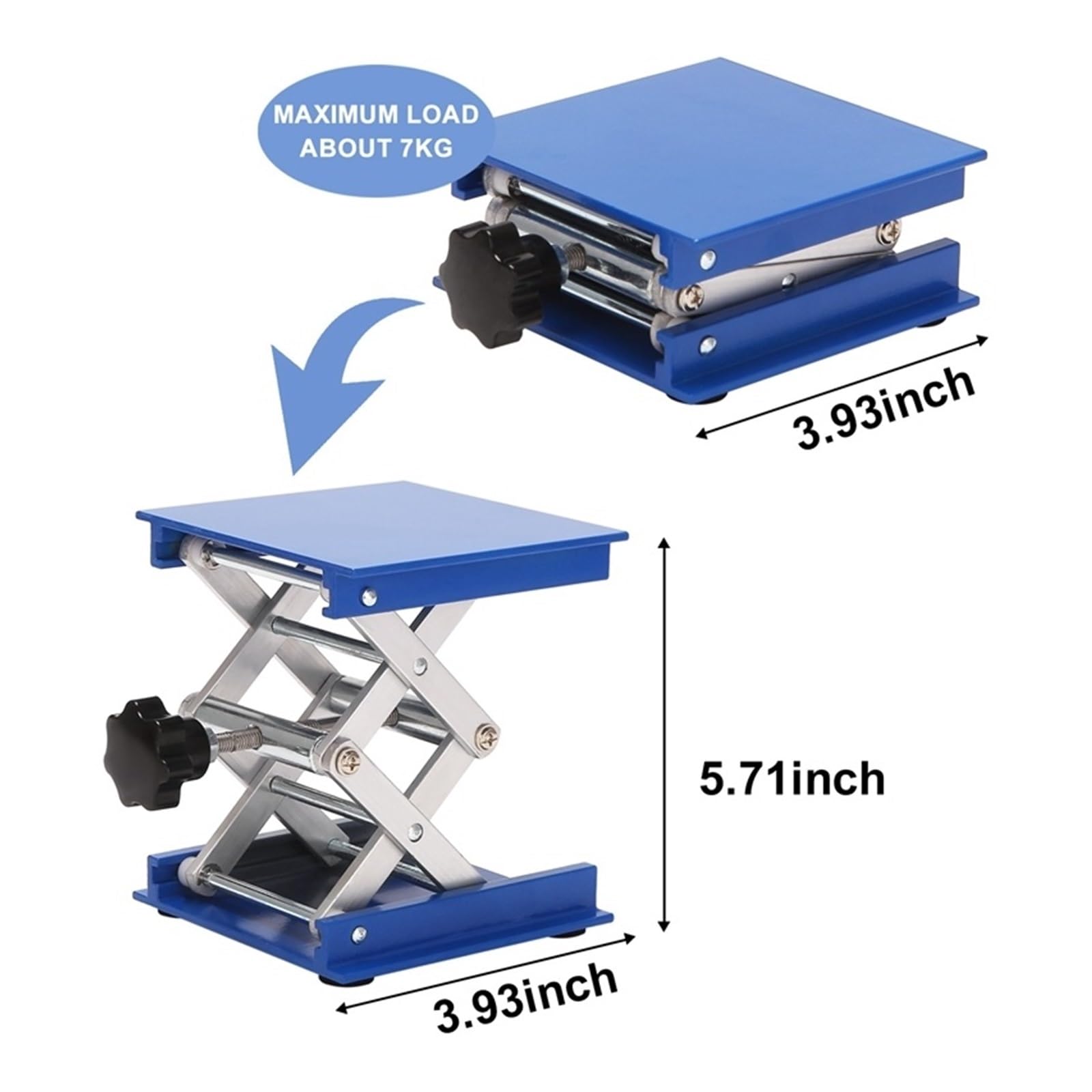 Plataforma Elevadora De Tijera con Gato Laboratorio Aleación Aluminio/Mesa Plegable, Control Altura Perfecto For Trabajo, Físico ElevacióN FáCil