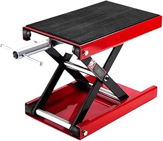 Motorcycle Scissor Jack Lift, 500KG Heavy Duty Motorbike Motorcycle Table Bench Workshop Scissor Lift Jack Stand Paddock, Height Adjustable Range 8.5cm to 34cm