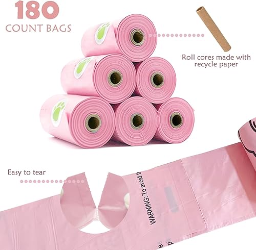 Miniatura 8 de Soporte para bolsas de excremento de perro con linterna LED, dispensador de bolsas de basura para mascotas para correa, contenedor de bolsas para