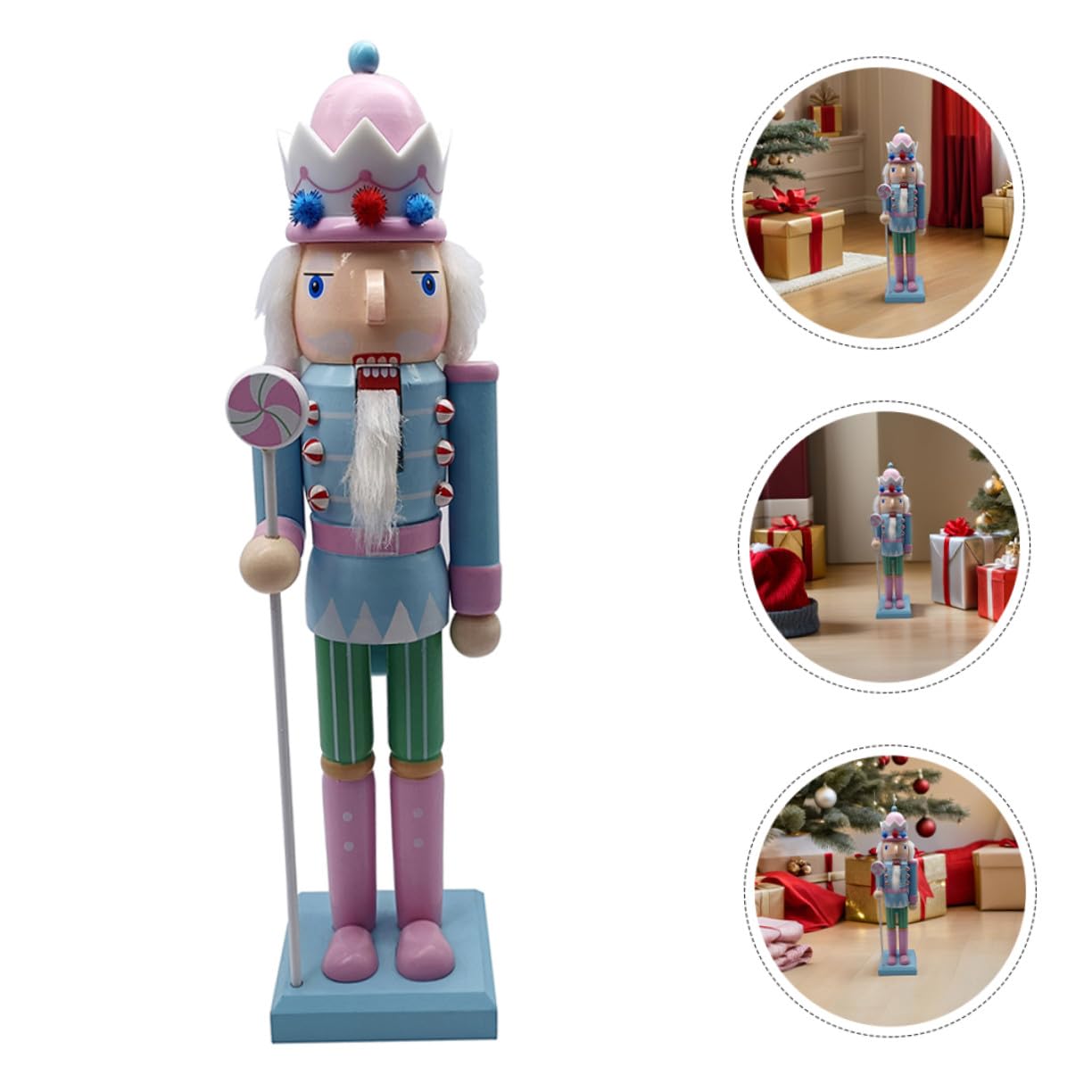 GLEAVI Nussknacker-Soldat als Ornament Traditionelle Weihnachtsdekoration mit Nussknacker-Figur aus Holz Dekorative Figur für Kaminsims Regal oder Tisch Weihnachtsfigur für Feiern