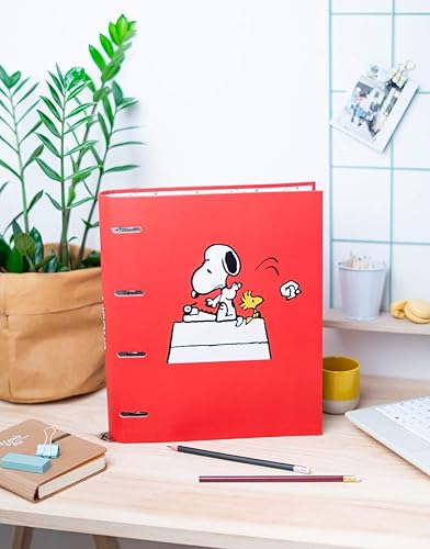 Miniatura 5 de Grupo Erik Snoopy - Carpeta de 4 anillas, tamaño A4, carpeta de 4 anillas, 10.6 x 12.6 pulgadas, 10.6 x 12.6 in, carpeta de anillos A4, carpeta de 4
