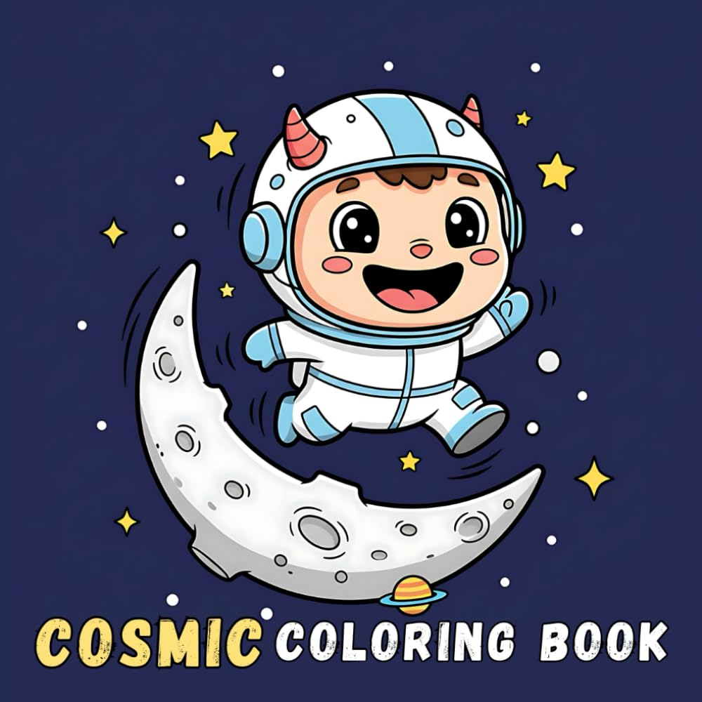 Adorable Aliens & Monsters Coloring Book: 50 Bold Designs For Kids & Adults Ft - Astronaut, Ghost and Robot ! (Cute Cosmic Aliens Series)