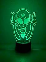 Vista 13 de 420 hojas 3D LED lámpara de mesa luz nocturna ilusión visual óptica decoración del hogar iluminación