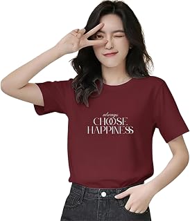 SHAIRA FASHION Smile Graphic T-Shirt, Kids Cotton Top, Casual Short Sleeve for Girls Price In India