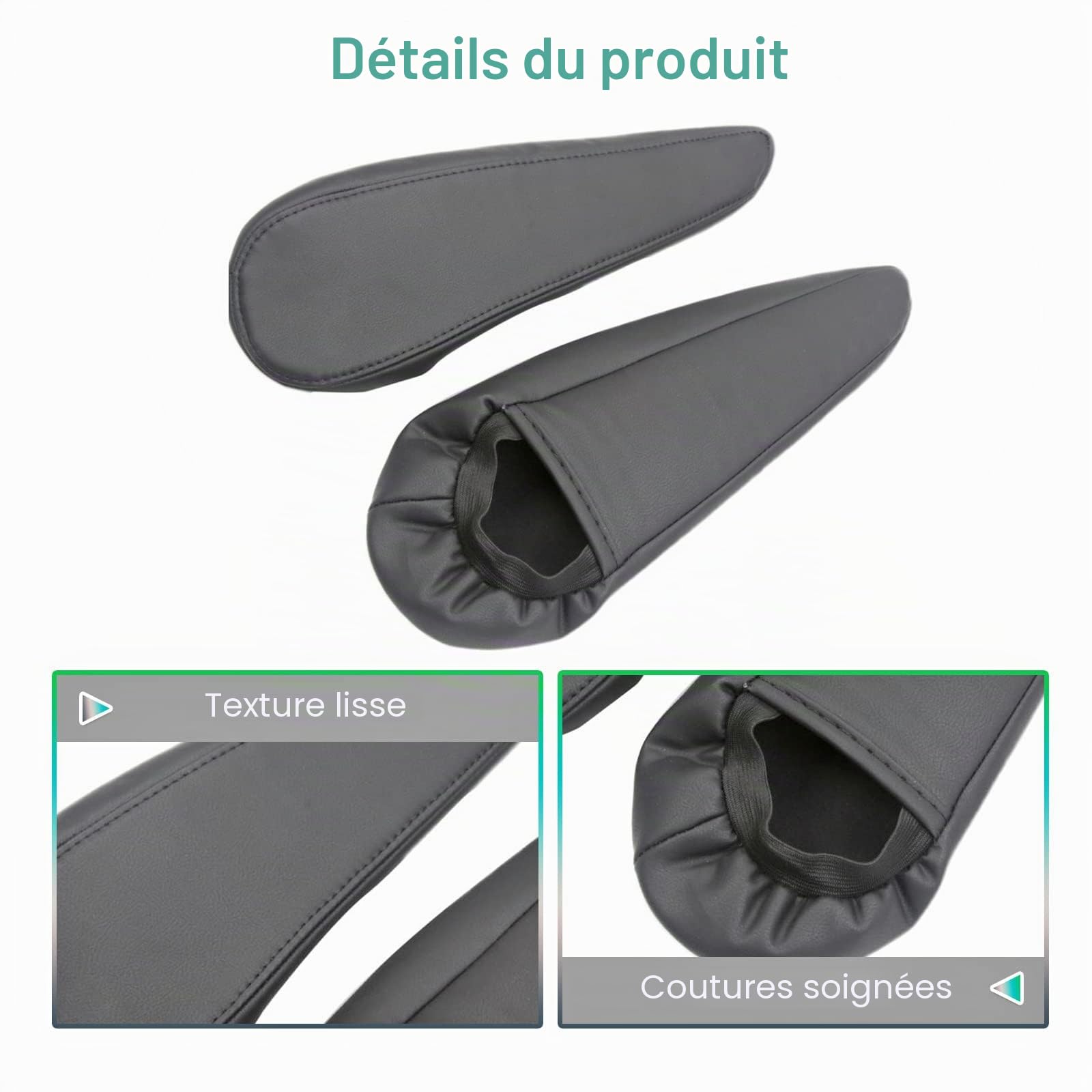 GAFAT Compatible avec VW ID.3 ID.4 ID.5 Facelfit 2021-2025 2026 Housses d'accoudoir, ID3 ID4 2025 Accessoires Coussin de Protection pour Console Centrale, en Cuir Microfibre PU [Lot de 2]