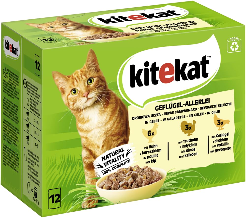 KITEKAT Portion Bag Multipack Poultry All Sorts in Jelly 12 x 85 g