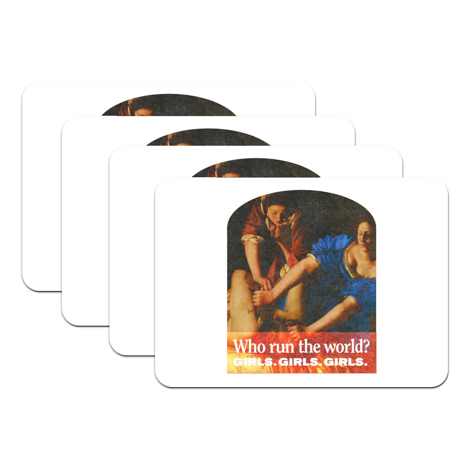 Sets de table caoutchouc antidérapant grand format art humour vintage