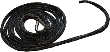 1/4"*10ft ATV Snow Plow Lift Rope,Synthetic Winch Rope,Boat Winch Cable,Snow Plow Attachments Black
