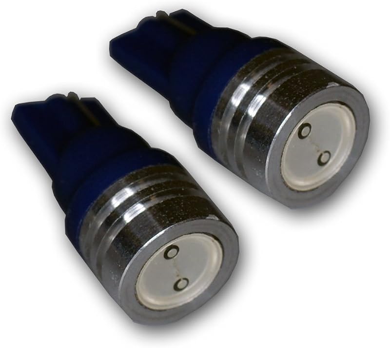 Lâmpadas LED de ré T10 Wedge Tuningpros azuis de alta potência LEDBL-T10-BHP1 – Par com 2 unidades