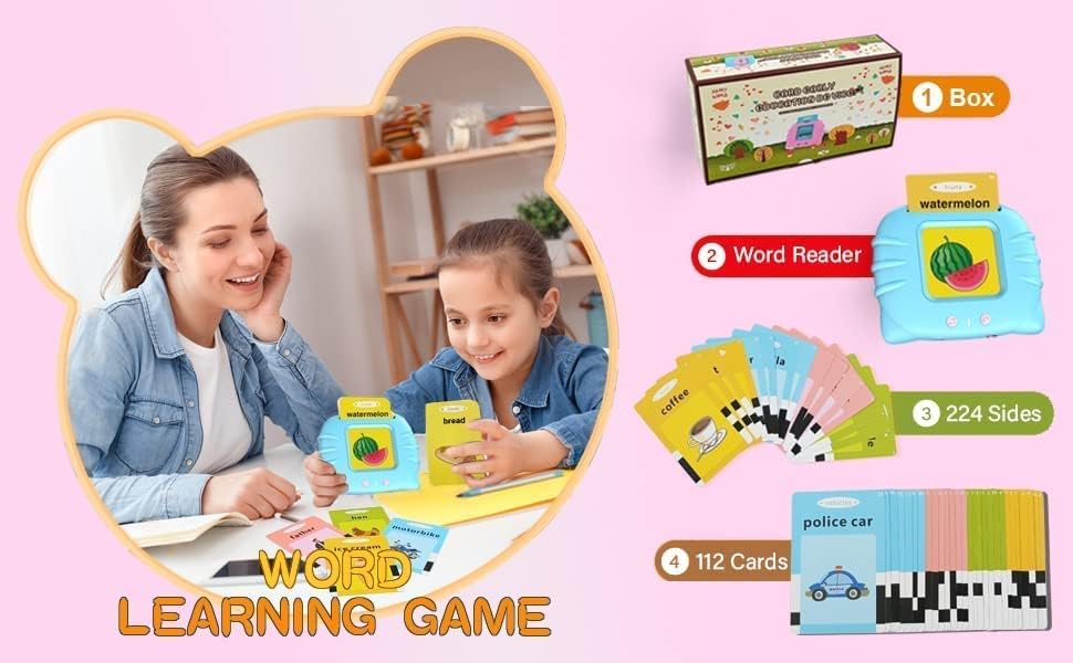Storio Toys Rechargeable Educational Learning Talking Flash Cards for 2 Year Old Kids Boys Girls Baby Montessori Toys (Image - 5)