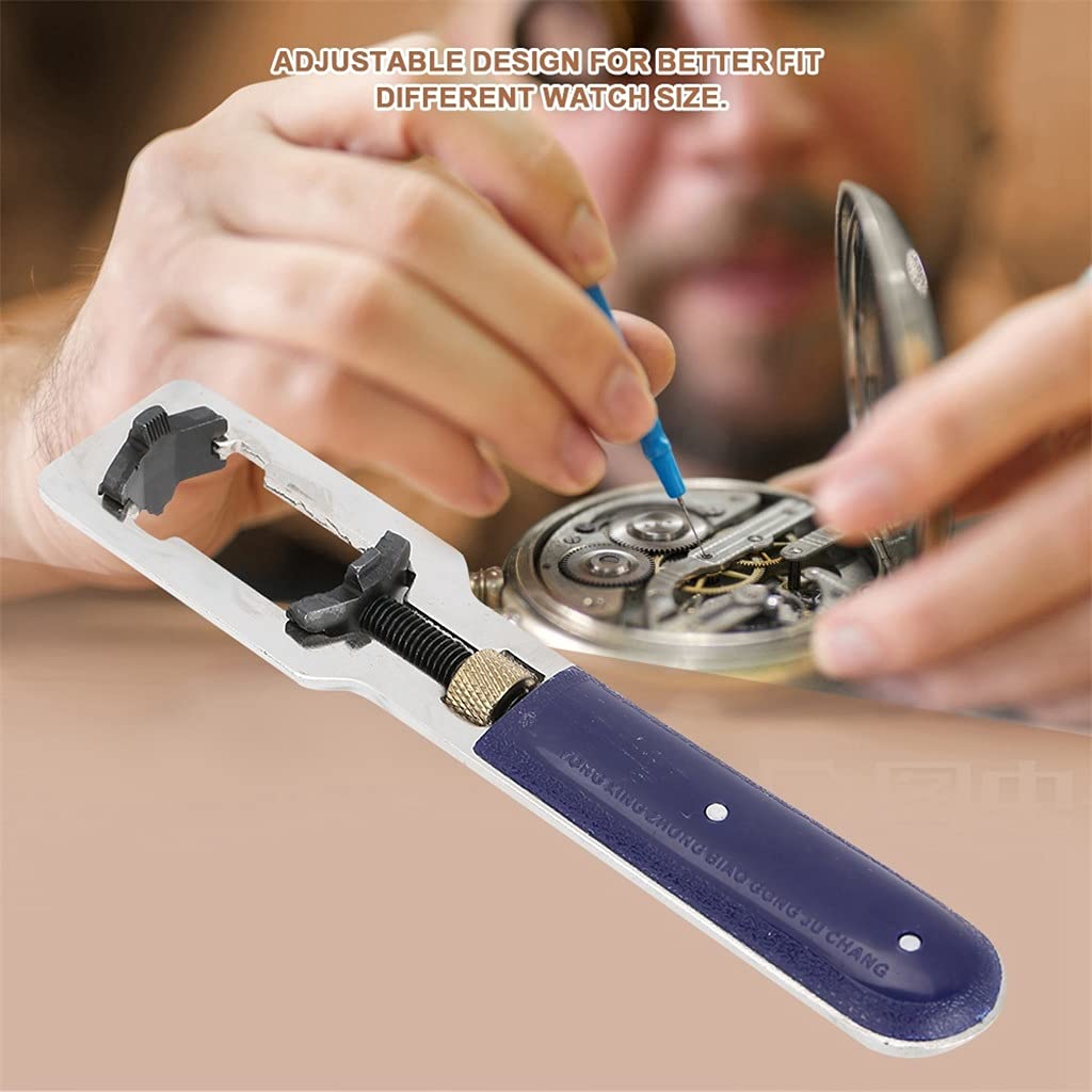Abridor y removedor de Tapa Trasera de Reloj, Herramienta Ajustable para reparación y Cambio de Relojes, Accesorio para relojeros.