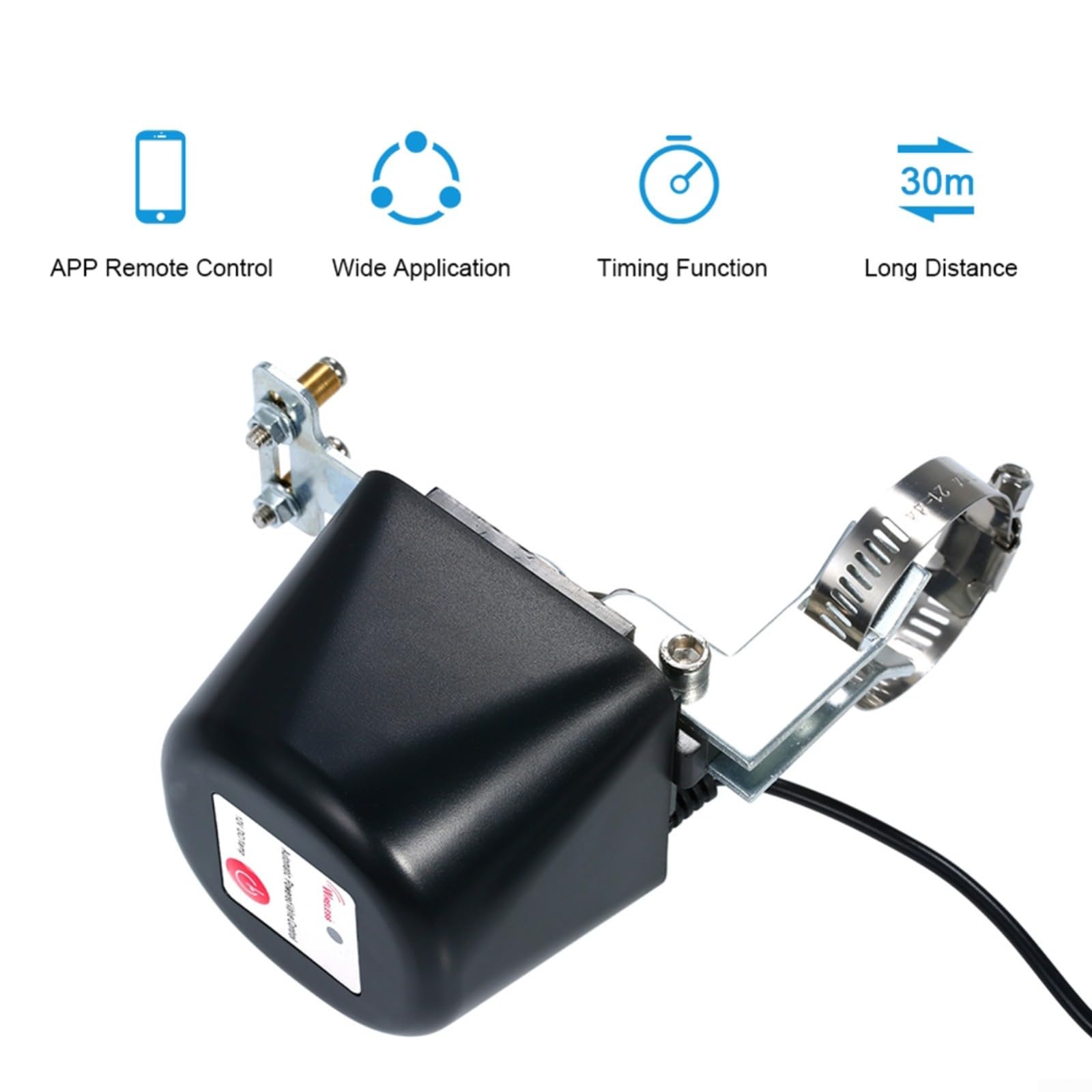 Válvula de agua wifi, control inteligente de válvula, para Tuya WiFi Control de válvula de domótica doméstica Smart WiFi Control Agua/Gas Válvula (C)