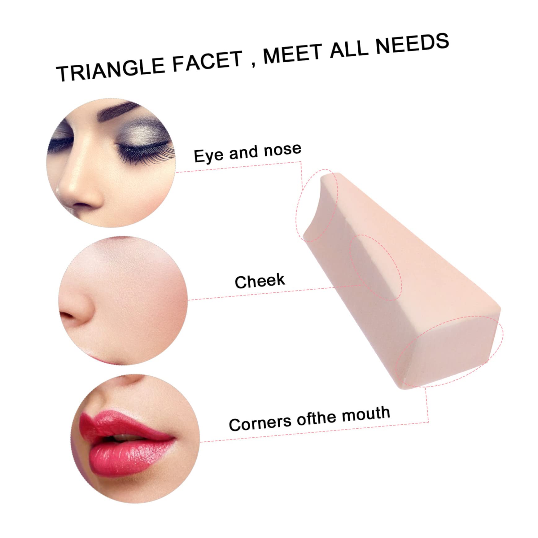 Healeved 216pezzi Spugnette Makeup Per Triangolari Utilizzabili e Facili e Riutilizzabili