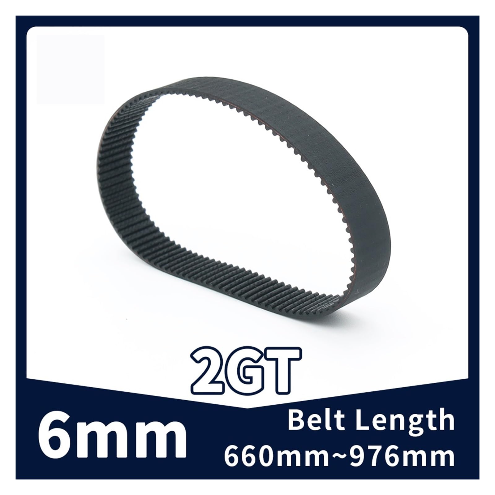 10 Stück Riemenbreite 6 mm, 2GT Zahnriemen, Länge Umfang 660 mm – 976 mm, GT2-Gummi-Zahnriemen mit geschlossener Schleife, Synchronriementeile for 3D-Drucker(852mm)