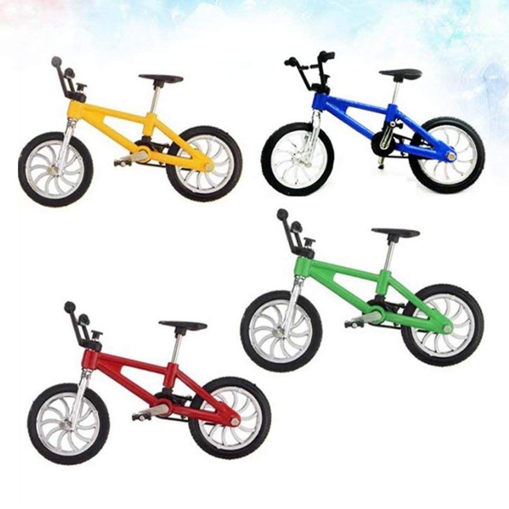 4 Pezzi Bicicletta da Dito, Mini Bici della Barretta, Modello della Bicicletta per Bambini