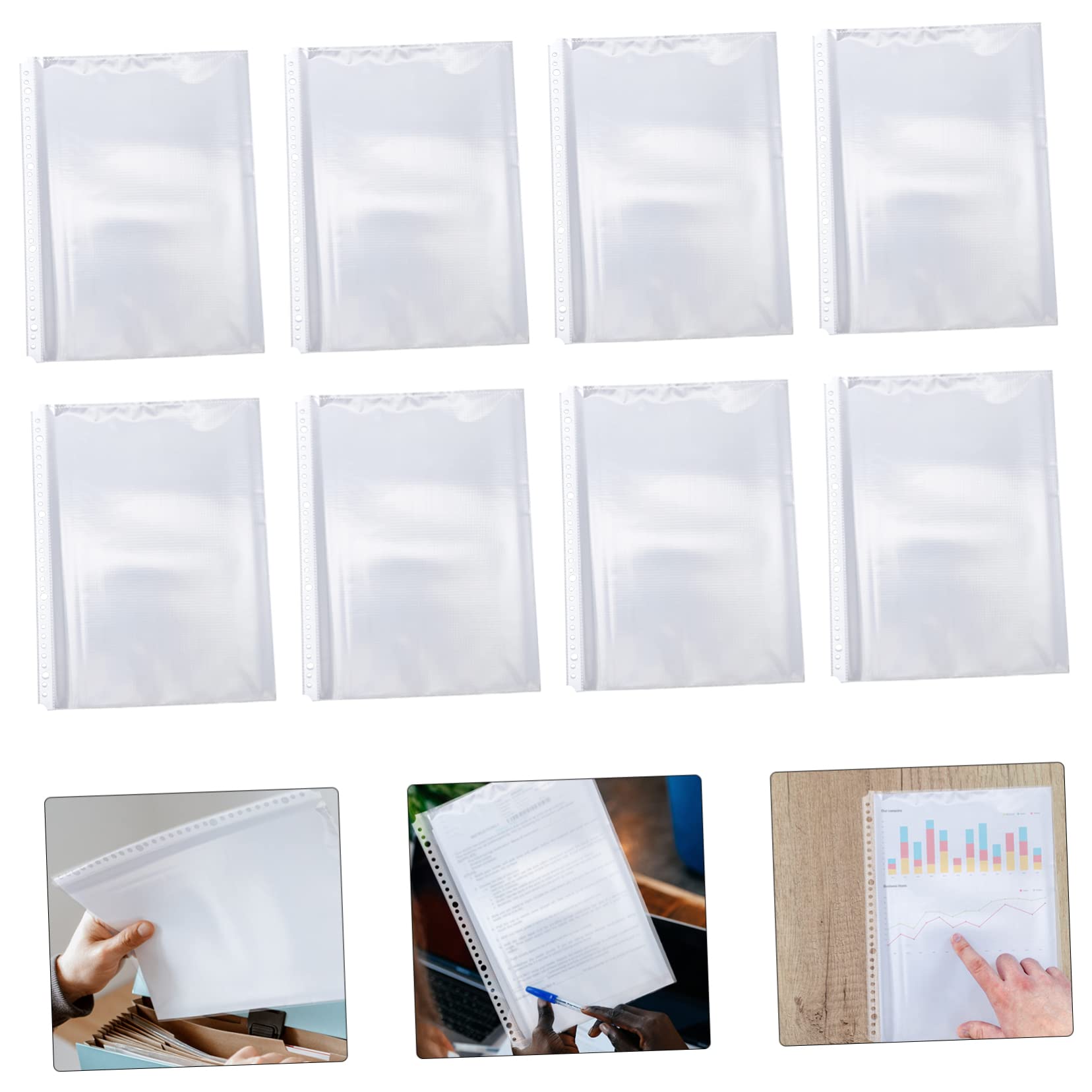 30-loch Ordnerhüllen A4 100 Stück Kunststoff Transparente Innenhüllen | Einschulung Deko und Schulalltag, für Schule und Büro, zum Sichtaufbewahren von Dokumenten und Fotos