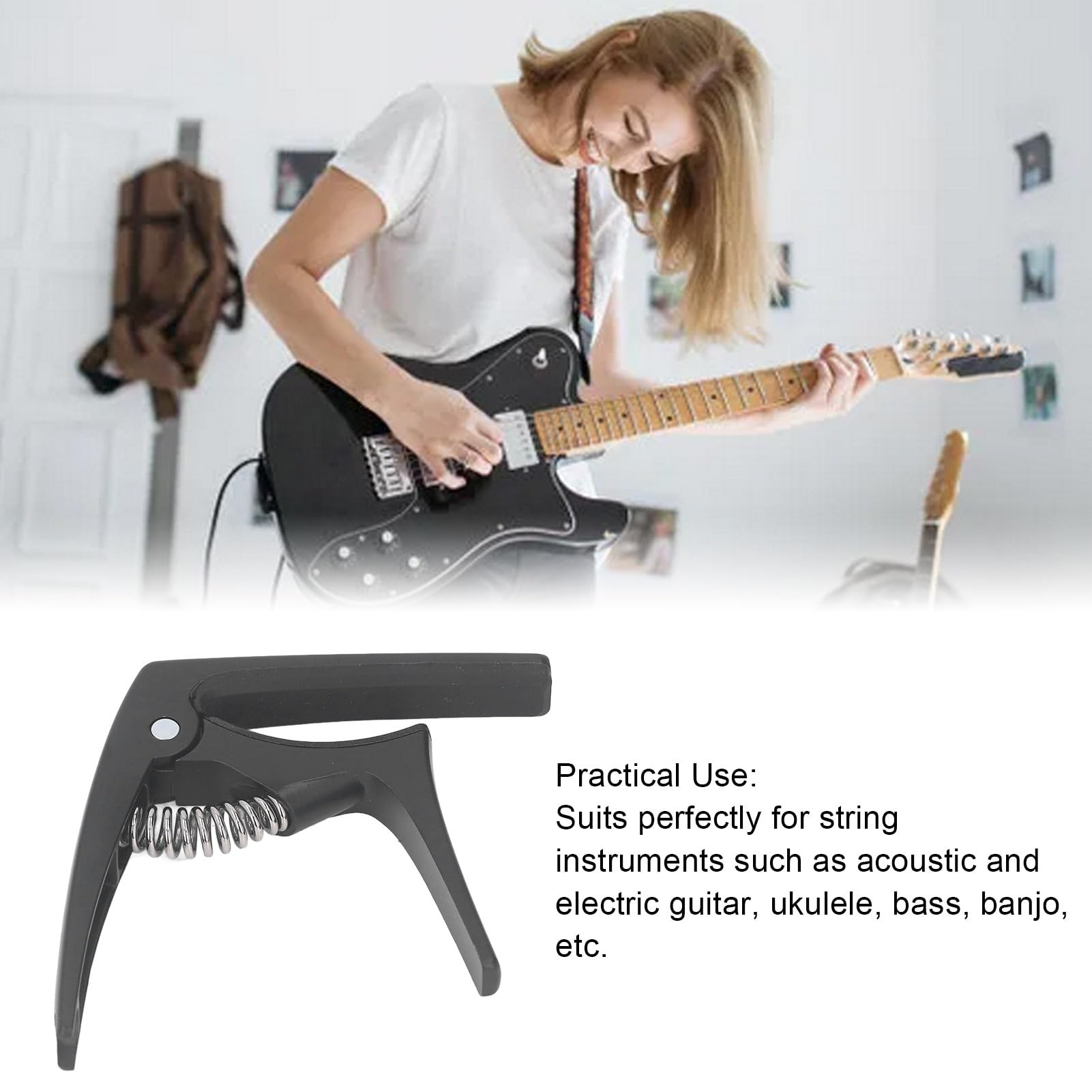 Anpro capodastre guitare,Capo de guitare en grain de bois Avec 6 Anpro capodastre guitare,Capo de guitare en grain de bois Avec 6