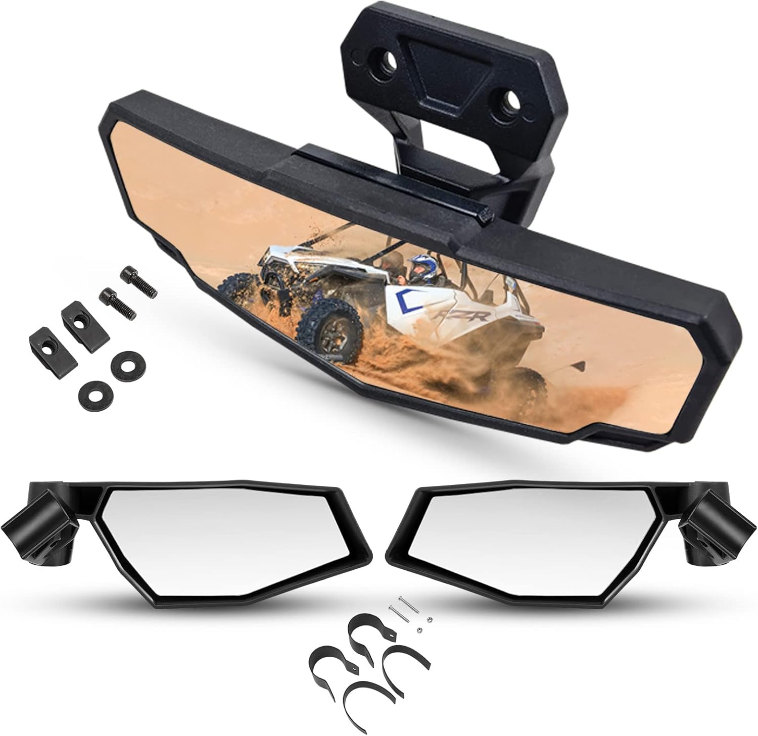 A & UTV PRO RZR PRO XP Rear View Mirror & Side Mirrors Kit