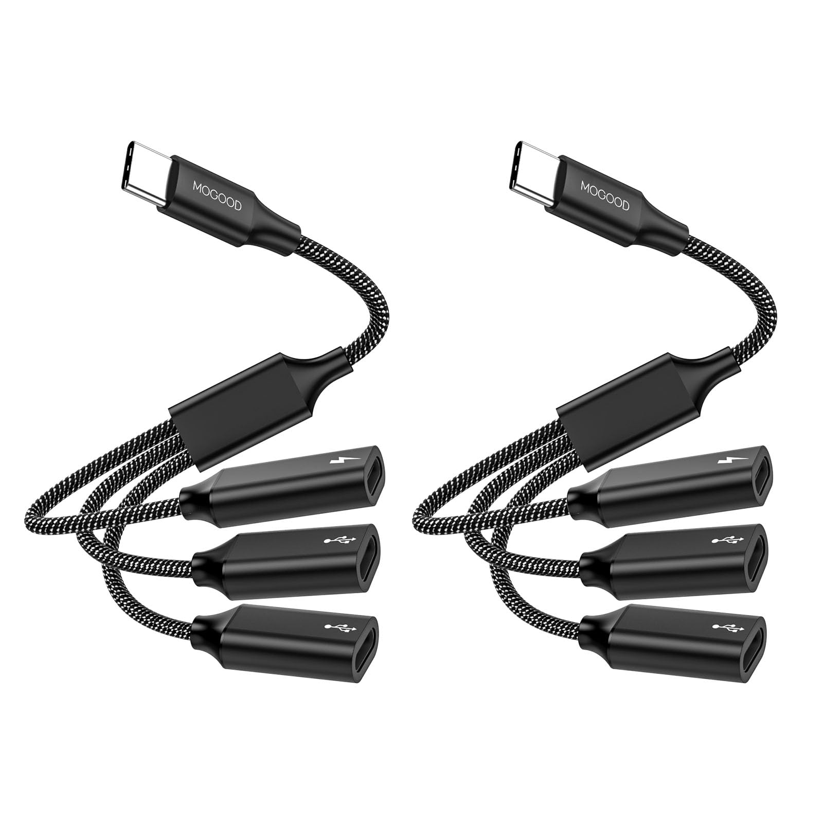 USB-C Male to 3 Female Splitter Y Cable, 3-Port USB-C Hub Charger for Mac, Xbox One, PS4, PS5, Laptop (Not for Monitor)