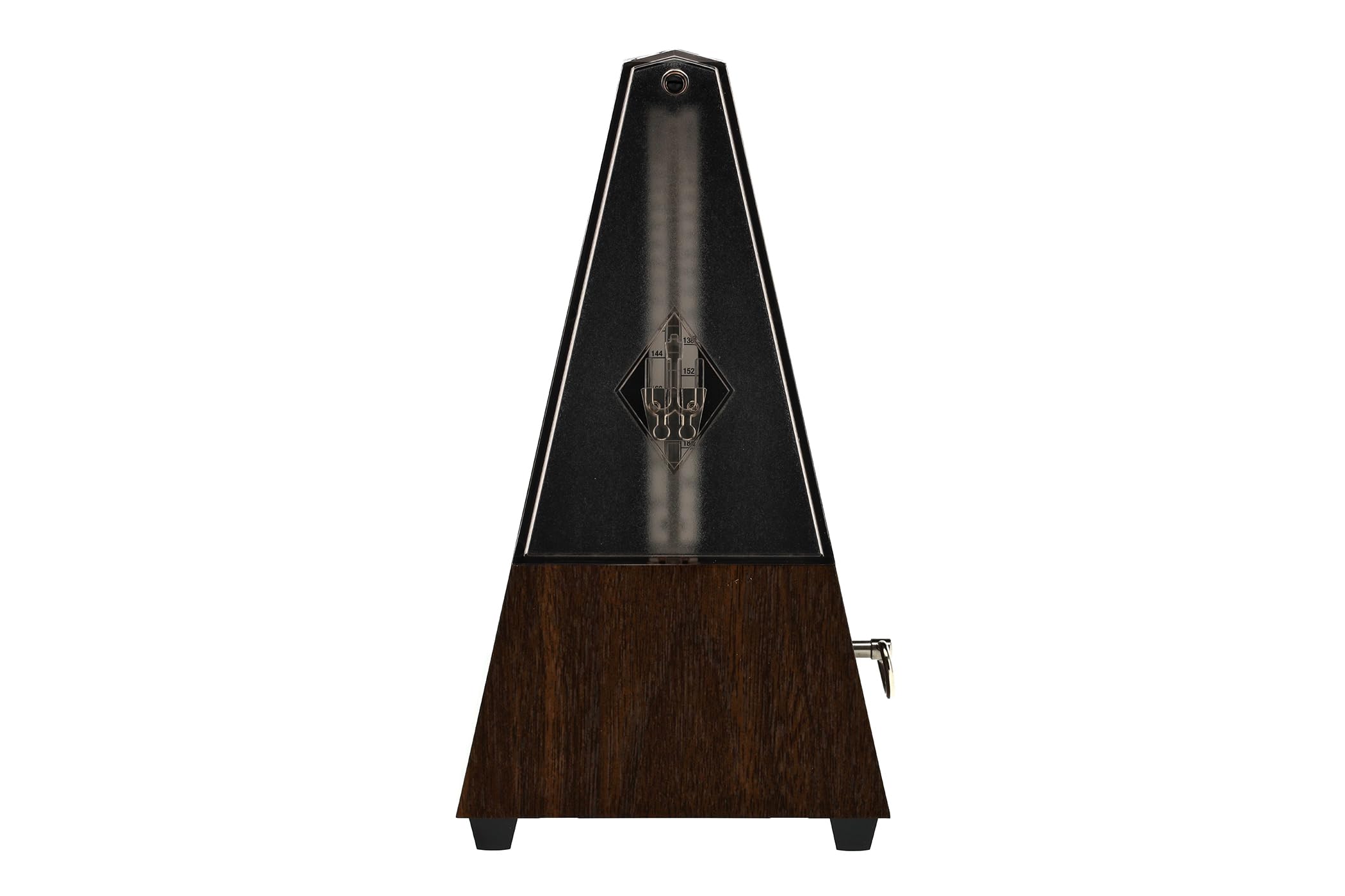 Wittner Metronome Taktell Forme Pyramide Système Maelzel Série 800K - Sans cloche - Avec couvercle en plexiglas - Mécanique à remonter - Pas de piles nécessaires - Fabriqué en Allemagne