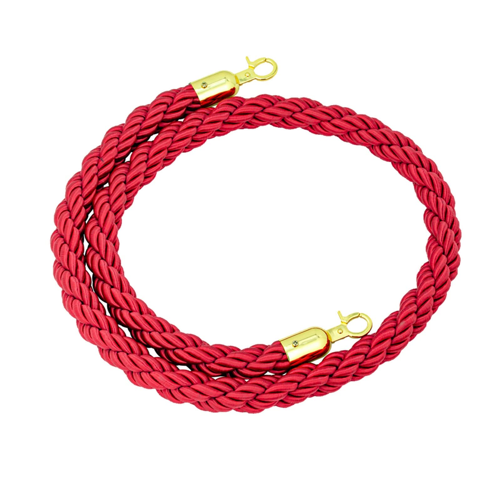 Corda per controllo folla in velluto rosso con ganci dorati, 100 cm, ideale per hotel, cinema, banche, sale da concerto, elegante soluzione barriera per code