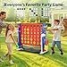 4 in a Row Tabletop Game, 3.6 Ft 4 to Score Game for Kids & Adults, Indoor/Outdoor Family Yard, Portable Giant 4 Row Game with Carrying Bag for Home, Picnic & Travel, 4-in-1 Version