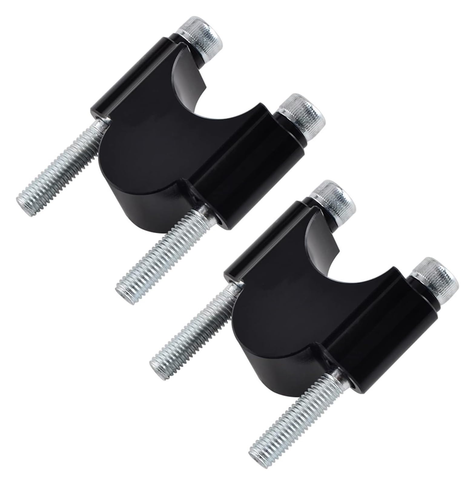 Moto Manubrio Riser Per Moto Off Road ATV Dirt Bike Nero Argento Alluminio 1/8 "Manubrio Con Bulloni Riser Manubrio Universale Da 30 Mm Riser Manubrio