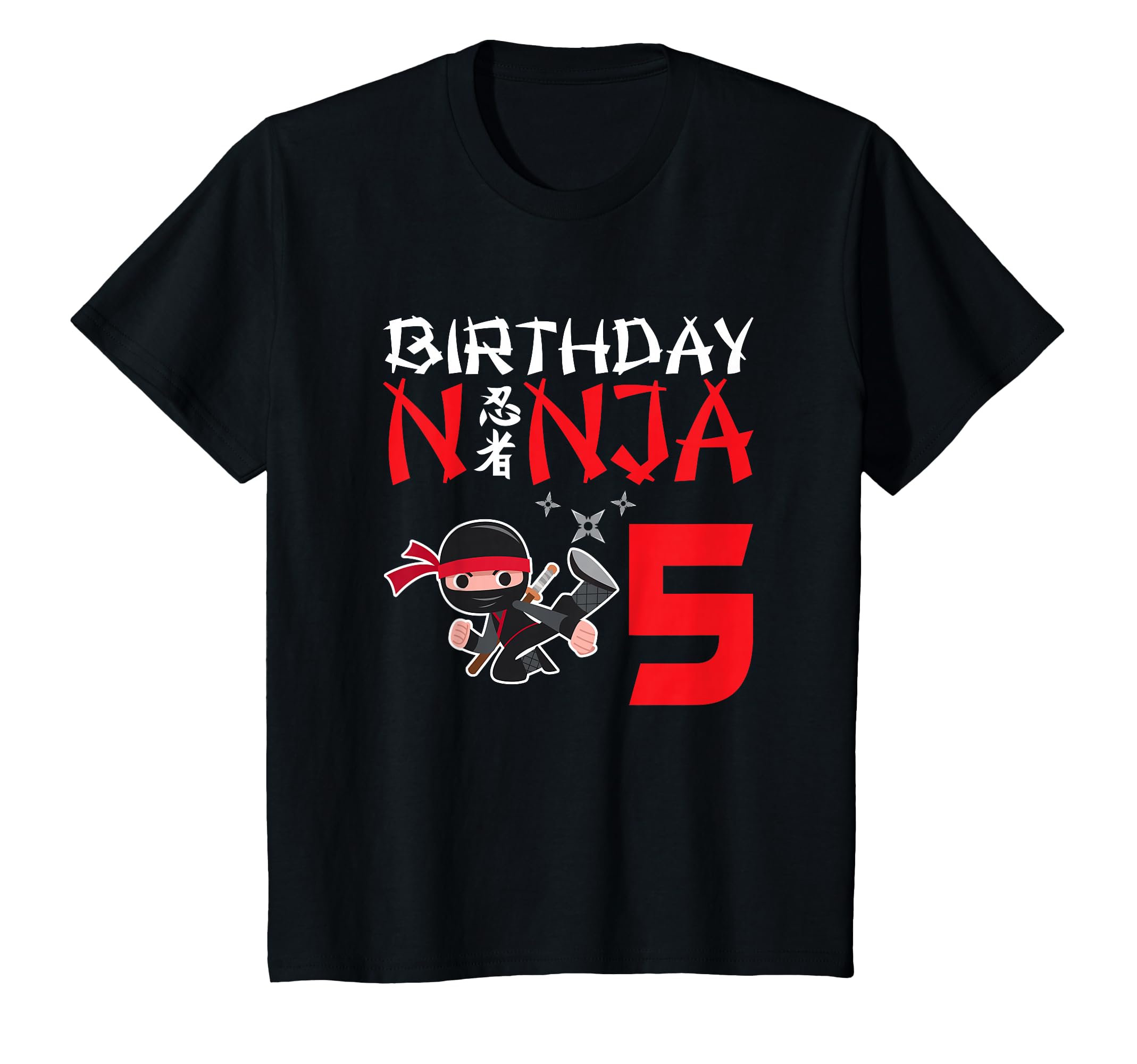 Birthday Ninja is 5 Year Old | Your Funny Ninja 5th Birthday T-Shirt