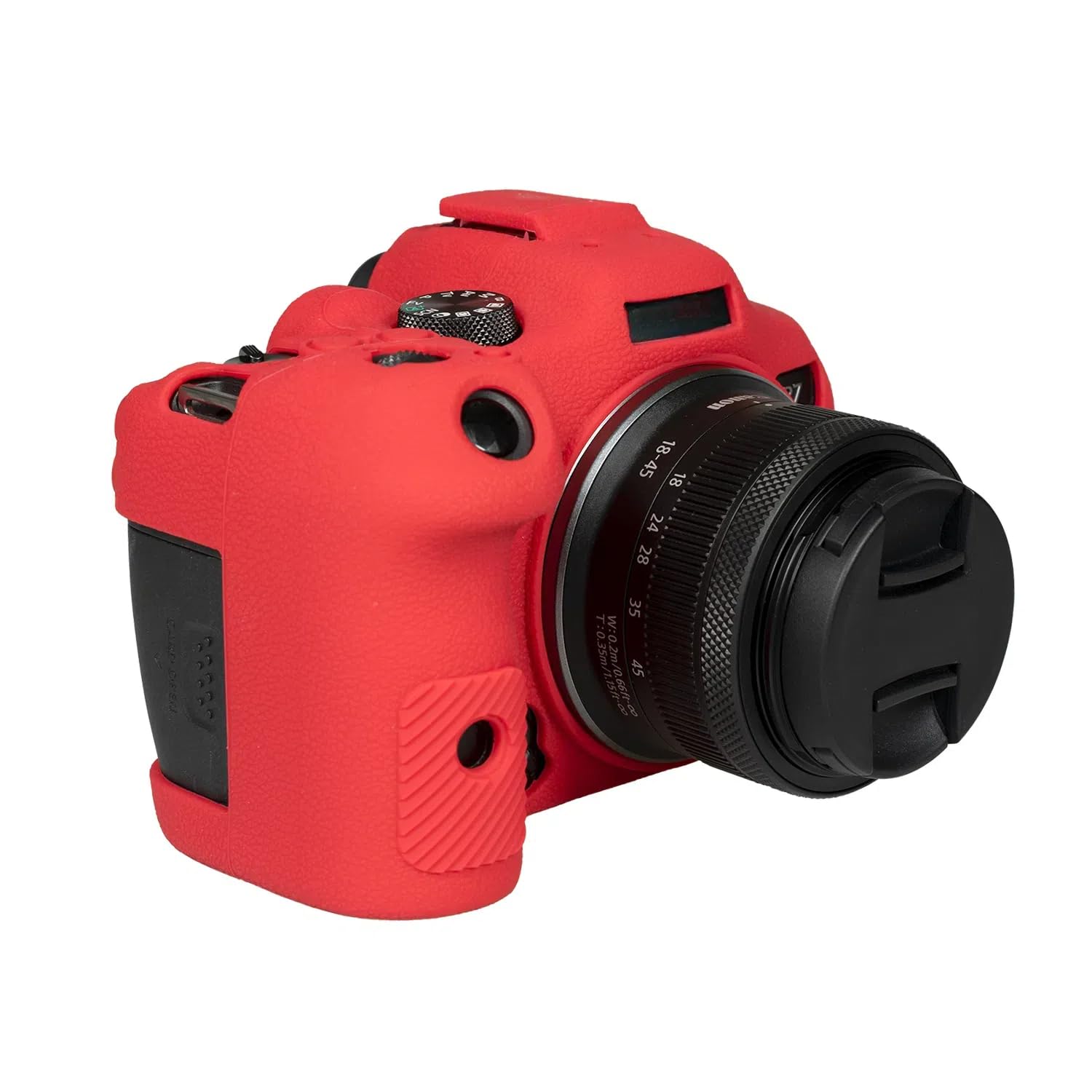 Protective Camera Case For Canon R7 - Shockproof Silicone Skin Cover With Detachable Cage