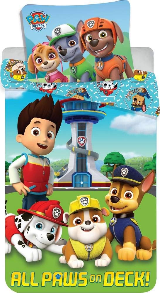Parure de lit Paw Patrol en pur coton de qualité supérieure