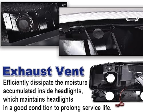 Miniatura 5 de CHEDA Conjunto de faros delanteros LED DRL compatible con GMC SierraYukon 1999 2000 2001 2002 2003 2004 2005 2006 2007 con lámparas de señal de