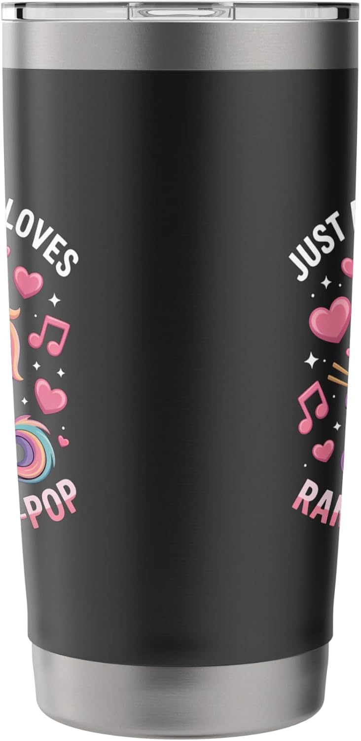 Just A Girl Who Loves Ramen And K-Pop Girl Kpop K Pop Stainless Steel Insulated Tumbler image 4
