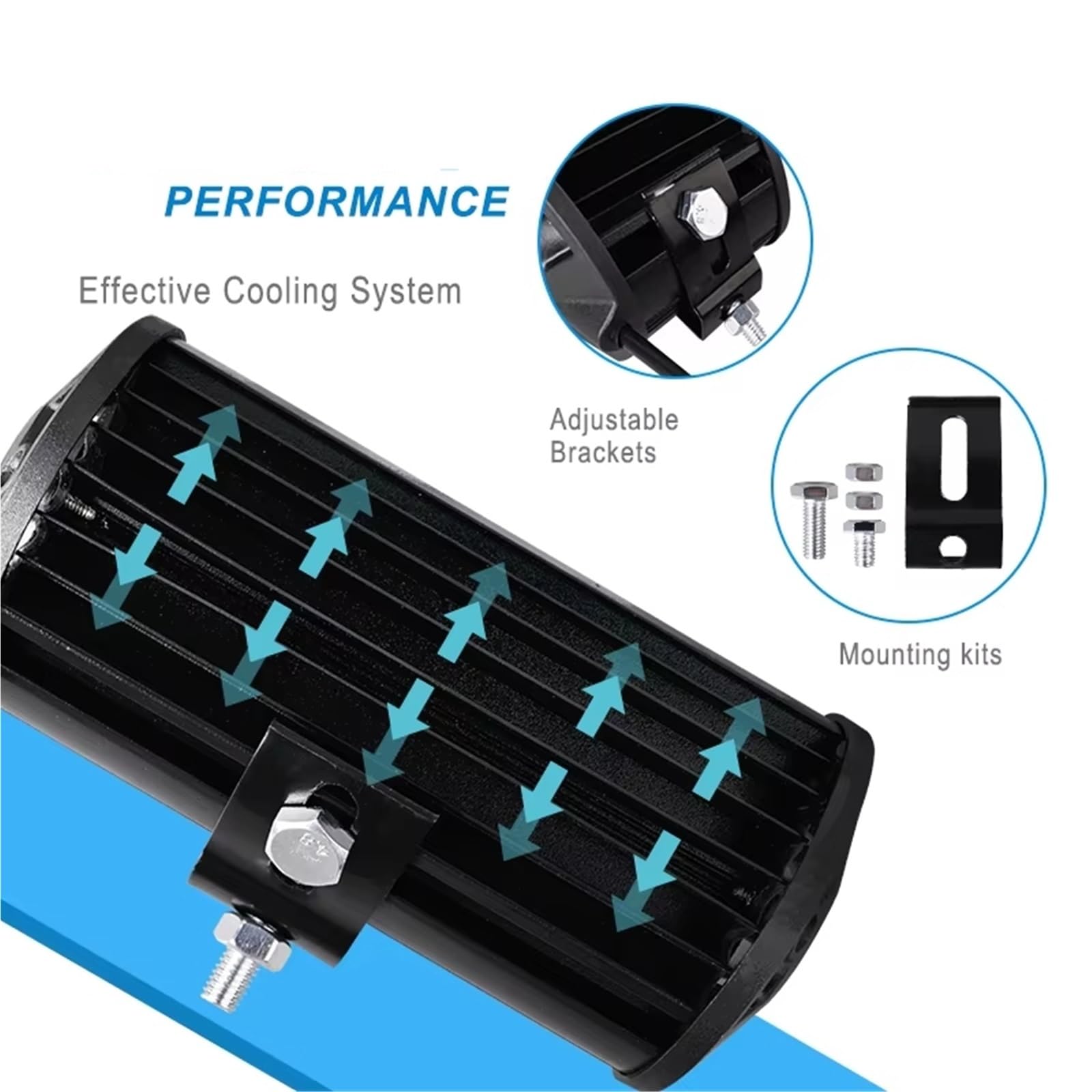 Faro Faros Luz De Trabajo Coche LED Todoterreno Focos 4x4 Lámpara Antiniebla Faro De Diodo SUV ATV Tractor Barco Camiones Excavadora Barra De Luz De 12V 24V(36W 2 Piece)